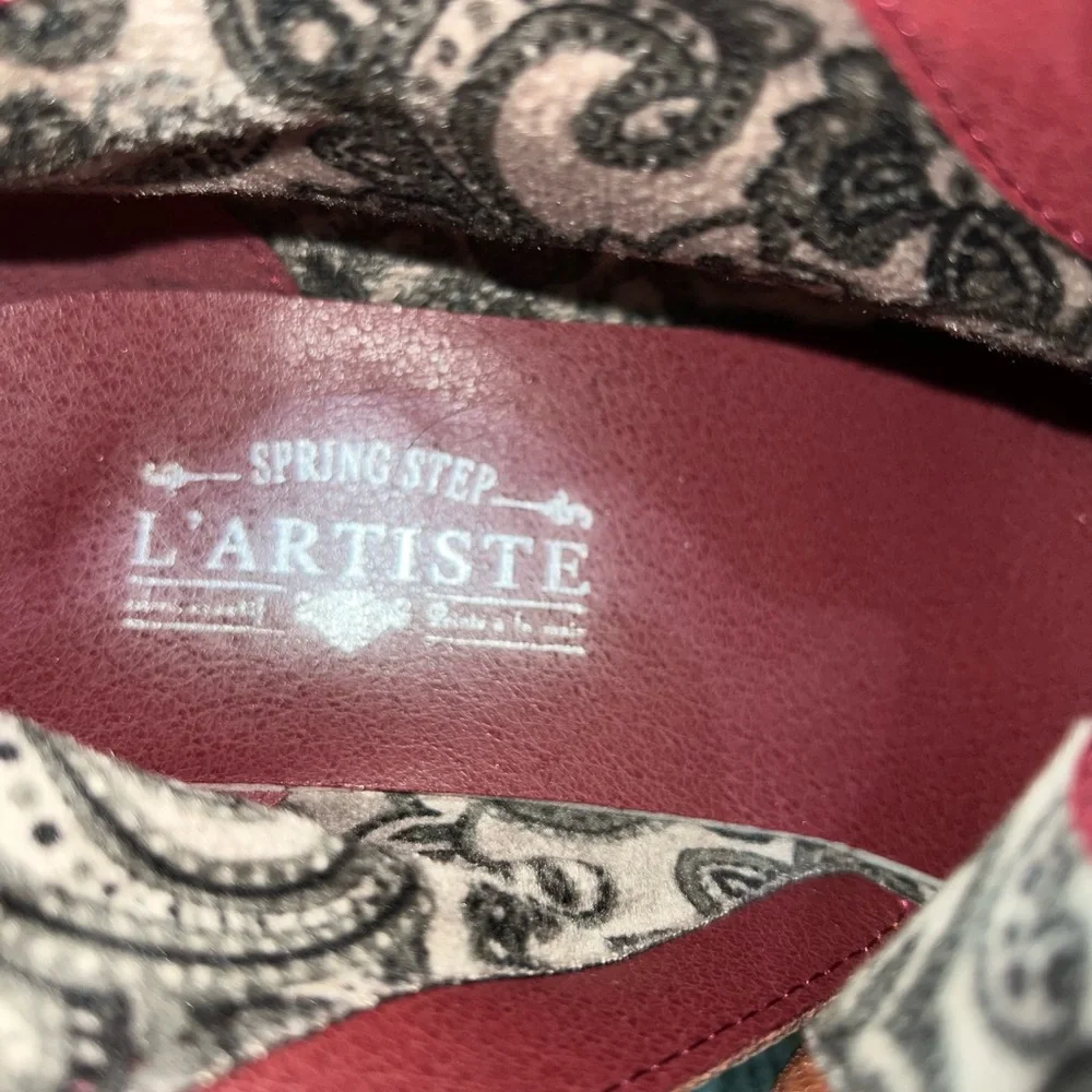 Spring Step L’ Artiste Multicolor Paisley women’s Boots size 40 - Picture 8 of 10
